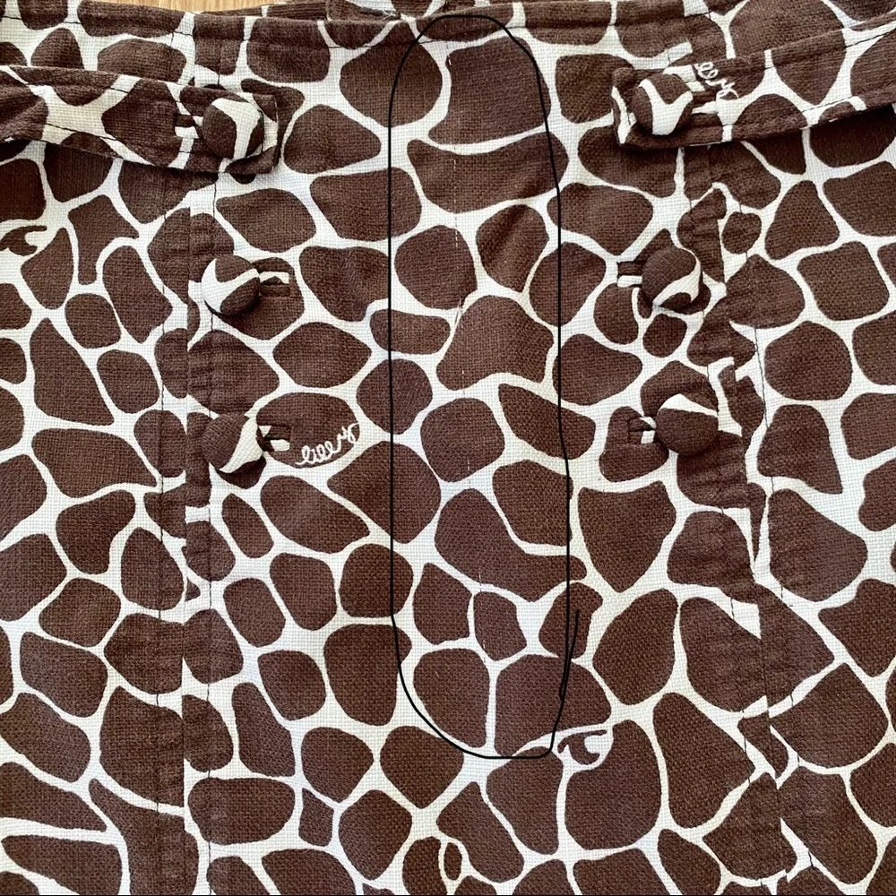 LILLY PULITZER SKIRT SPECKLE & HIDE GIRAFFE PRINT BROWN SIZE 4 COTTON PREPPY